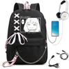 Nueva mochila escolar de anime para estudiantes, adolescentes y niñas, con temática de espías y juegos de rol.