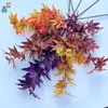 Ramas Simuladas de Venta Caliente Transfronteriza, Hojas de Arce Rojas, Accesorios de Plástico para Decoración del Hogar, Flores Artificiales, Paisajismo de Ingeniería al por Mayor, Flores de Seda