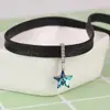 Colar Clavícula Personalizado Coreano Estrela de Cinco Pontas Cristal Austríaco para Mulheres, Gola Choker Renda Sexy Celebridade da Internet Atacado