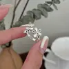Anel de Prata Esterlina S925 para Mulheres, Estilo de Nicho de Alto Padrão, Não Desbota, Anel de Dedo Versátil Estilo Ins, Joia Coreana de Design Aberto