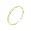 Pulseira de prata 999,9 pura de Fu, estilo chinês novo, padrão de rolo pintado a ouro, com bordas torcidas, bracelete aberto sólido de prata esterlina, presente para namorada