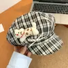 Boina Color Café para Mujer, Nuevo Estilo Otoño/Invierno 2026, Sombrero Octogonal de Boina Estilo Británico Versátil de Cuero Retro que Hace que la Cara Parezca Más Pequeña