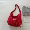 2026 Principios de Otoño Nuevo Bolso de Hombro Plisado de Lunares de Gran Capacidad Estilo Coreano Bolso Tote Perezoso Bolso Cruzado Pequeño Fresco
