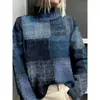 Novedades en la plataforma transfronteriza: Suéteres de cuello alto recomendados para mujer, estampado digital, serie personalizable
