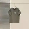 Esenciales Línea Múltiple Calle Alta Deportes Holgado Cuello Redondo Manga Corta Niebla Rico Marca de Moda Hombres Manga Corta Pareja Camiseta de Algodón