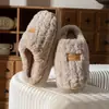 Pantuflas de invierno mullidas con forro de polar para mujer, con un diseño grueso, suave y cómodo, con suela suave, resistentes al desgaste y antideslizantes.