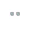 Pendientes de plata de ley S925 con diseño de ciervo, con jade azul, estilo retro, sencillos, geométricos, redondos y cuadrados, elegantes pendientes de plata con diamantes.