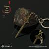 Yangjian Hu Mini Espada Cercando Armas Antigas Zhao Zilong Qing Cilindro Espada Liga Chaveiro Pingente Decoração