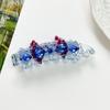 Pinza de plátano de acetato, pinza para coleta, accesorios elegantes para el cabello, horquilla vertical grande, horquilla de flor de cristal de pedrería, tocado, transfronterizo