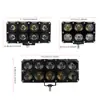Faro Doble Fila de Alta Luminosidad para Motocicleta con 8 LEDs, Doble Color Amarillo y Blanco, Luz de Modificación Externa para Vehículos Eléctricos y Motocicletas