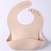 Babetes Impermeáveis para Crianças de Silicone para Bebês Saliva e Comida Prático Material de Grau Alimentício para Uso Diário em Casa