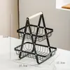 Cesta de Frutas Multicapa para Cocina del Hogar, Rejilla Hueca de Tres Niveles, Mesa de Café para Sala de Estar, Estante Portátil para Almacenamiento de Snacks y Verduras
