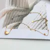 Cadena para Clavícula de Diseño de Nicho Accesorio Versátil Moda Europea y Americana Simple Estilo Ins Corazón Brillante Acero de Titanio Collar para Mujer