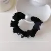 Goma para el pelo de perlas con bloques de color simples estilo coreano para mujer, Nuevo coletero de encaje, Diadema elástica alta para moño, Accesorio para el cabello