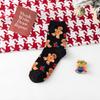 Calcetines de Otoño e Invierno para Mujer hasta Media Pantorrilla Nuevos Calcetines Navideños Versátiles Calcetines de Dibujos Animados de Muñeco de Nieve y Alce Festivos Calcetines Rojos
