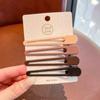Otoño e Invierno marrón Horquilla Rota Horquilla para Mujer Lateral Sin Costuras Clip de Pico de Pato Clip Bb Simple para Flequillo Clip de Una Característica Adorno para el Cabello