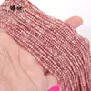Cuentas redondas pequeñas de 2/3 mm, cristal natural, ágata, turquesa, para pulsera, collar DIY, venta al por mayor, cuentas sueltas, accesorios de joyería