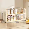 Estante de Almacenamiento de Escritorio de Gran Capacidad y Estante de Almacenamiento de Tazas por Niveles, Gabinete Lateral, Gabinete Multifuncional de Almacenamiento de Tazas de Té para la Sala de Estar
