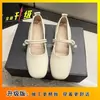 Sapatos femininos estilo fada 2026 nova coleção primavera e outono sapatilhas de sola reta para noite, com salto grosso e estilo vovó