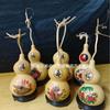 Adornos de pirograbado de calabaza natural extra grandes, medianos y pequeños, Wenwu, Dios de la Riqueza, Guan Gong, Guanyin, artesanías para el hogar y la oficina.