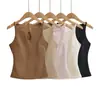 Ropa de Mujer al por Mayor Transfronteriza Estilo Europeo y Americano 2026 Nuevas Blusas Elegantes Tops sin Mangas Calados Sexy Estilos Cortos para Mujer