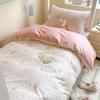 Juego de Cama Fresco y Sencillo: Juego de cuatro piezas de algodón puro, Modelo Nuevo 2025 para Dormitorio Universitario, Juego de tres piezas de sábana y funda de edredón