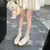 Mesmo estilo de Fan Xiaoluo~Aumento de Altura Invisível de 7cm Couro Genuíno Sapatilhas de Ballet Treinamento Alemão Sapatos Casuais Brancos Respiráveis para Mulheres