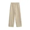 K61-2025 Nuevos Pantalones de Pierna Ancha Rectos de Cintura Alta Estilo Europeo y Americano para Mujer Moda de Chica Popular Versátiles Sexy Casuales