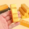 Lingotes de Resina Simulada de Oro 999, Barras de Oro, Rellenos para Recipientes de Tesoro, Decoración de Escritorio y Coche, Pequeños Adornos Feng Shui