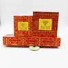 Caja de Embalaje para Joyería de Jade Flor Dorada Anillo Colgante Pulsera Pulsera Colgante Caja de Embalaje Disponible