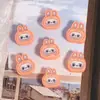 Lindo Dibujo Animado Labubu Arcilla Suave Agujero Recto Cuentas Sueltas DIY Cadena para Teléfono Móvil Llavero Cadena para Bolso Accesorios de Joyería