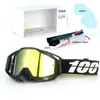 Set de Casco de Motocicleta Clásico en Stock, Gafas Todoterreno, Gafas de Exterior a Prueba de Viento, Gafas de Esquí UV, Gafas de Montar