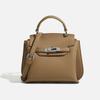 Bolso vintage de alta gama para mujer, diseño de textura nueva, gran capacidad, platino, informal, para ir al trabajo, bandolera de hombro, 2025