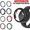 Aplicable a Google Google Pixel Watch Estuche para reloj con película de vidrio templado, carcasa con película protectora de PC integrada