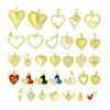Ventas Directas de Fábrica, Venta al por Mayor de Artículos en Stock, Chapado en Oro Real Microincrustado de Cobre 18K, Colgante en Forma de Corazón Chapado en Oro