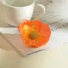 Cabeça de flor de papoula artificial de 7,5 cm para DIY, acessório de cabelo, material de estilização, broche de roupa, acessório de chapéu
