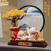 Árbol de Dinero Pintura de Arena Movediza Gatos de la Suerte Adornos Decoración de Sala de Estar Regalo de Mudanza a Casa Nueva Regalo de Inauguración de Casa Nueva Hogar
