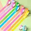 Conjunto de Fitas Washi Coloridas Fluorescentes Baifu, Materiais para Diário, Adesivos Decorativos de Cor Sólida Estilo Ins 15mm