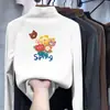Camiseta Básica de Veludo com Forro de Lã para Meninas, Gola Meia-Alta, para Outono e Inverno, Camiseta Grossa de Manga Longa para Crianças, para Primavera e Outono