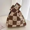 Bolso Tote Nuevo de Moda con Lindo Diseño de Animal, Bolso de Mano Versátil para Mujer, Estilo Coreano y Japonés, Bolso de Punto para Exteriores para Damas