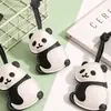 Pingente Personalizado Criativo de Couro Tesouro Nacional Panda Gigante, Pingente Fofo para Bolsa de Couro, Personalização de Enfeite para Presente de Feriado