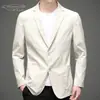 Novo Terno Casual de Primavera Masculino Estilo Coreano Slim-fit Cor Sólida Respirável Pequeno Terno Camada Única Estilo Ocidental Versátil Jaqueta Fina