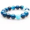 Zhou Lianfa Atacado Taobao Joias de Pedra Azul, Contas Budistas, Pulseiras de Cristal, Ágata, Pedra Olho de Tigre, Pulseiras de Cristal Rosa, Presentes