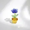 Vidrio Zibo Hecho a Mano Integrado Planta en Maceta Pequeña Montaje en Coche Decoración de Escritorio de Oficina Artesanías Adornos Venta al por Mayor Transfronteriza