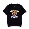 Venta al por mayor transfronteriza de Amazon nueva camiseta de manga corta con estampado de dibujos animados de One Piece para hombres y mujeres una generación de cabello