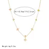 Acessório Pingente Pequena Flor Cravejada de Diamantes Banhado a Ouro, Corrente para Clavícula, Design Simples, Colar Versátil Casual Feminino, Estilo Nicho de Luxo Leve