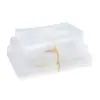 Bolsas de vacío transparentes selladas para contacto con alimentos hechas de material nuevo, bolsas de vacío a prueba de humedad diseñadas específicamente para bolsas de grado alimenticio de fondo plano de fácil desgarro