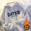 Sudadera con capucha de peso pesado americana para hombre Otoño e Invierno Forrada de vellón Engrosada Suelta Sobredimensionada para Pareja Casual Deportiva