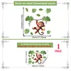 D15104 Novo Estilo Macaco Cipó Planta Verde Adesivo de Janela Loja Vidro Porta Decoração Eletrostático Adesivo de Vidro