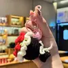 Mini Buquê de Pelúcia de Lã Rosa Dia dos Namorados DIY Presente Criativo Chaveiro Girassol Pingente Pingente